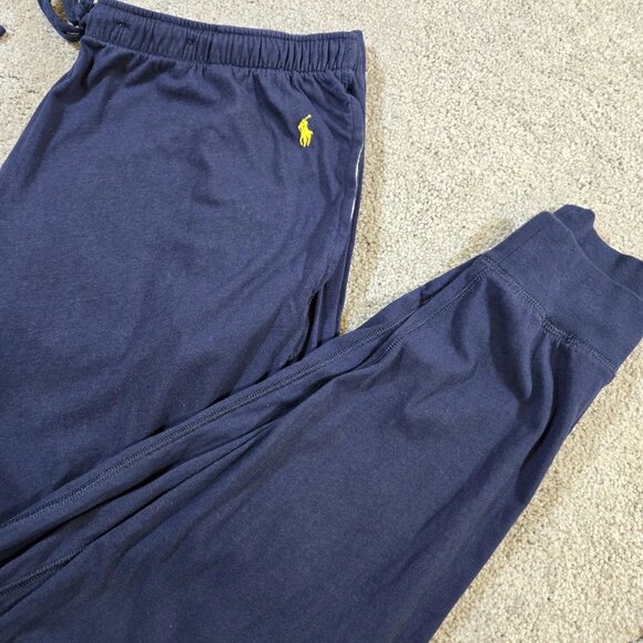 Polo Ralph Lauren Men's Relaxed Fit Jersey Jogger Sleep Pants Navy Blue XL - Picture 1 of 6